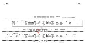 JR／秋葉原駅／南北行線間／№98駅看板・駅広告、位置図