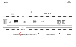 JR／駒込駅／内回り線側／№106駅看板・駅広告、位置図