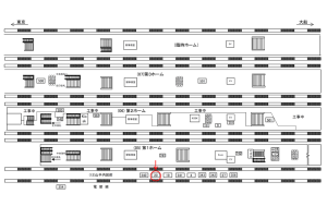 JR／品川駅／山手内回前／№20駅看板・駅広告、位置図