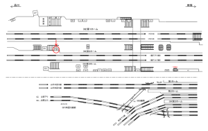 JR／代々木駅／第2ホーム／№104駅看板・駅広告、位置図