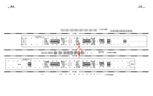 JR／秋葉原駅／南北行線間／№102駅看板・駅広告、位置図