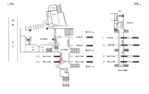 JR/代々木駅/本屋口/№35駅看板・駅広告、位置図