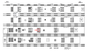 JR／池袋駅／下りホーム／№3駅看板・駅広告、位置図