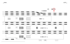 JR／橋本駅／相模線前／№9駅看板・駅広告、位置図