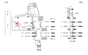 JR／代々木駅／本屋口／№90駅看板・駅広告、位置図