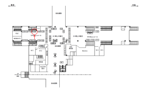 JR／田町駅／橋上本屋口／№154駅看板・駅広告、位置図
