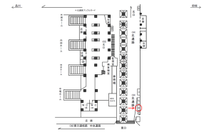 JR／池袋駅／北通路／№58駅看板・駅広告、位置図