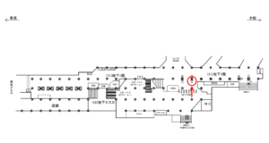 JR／新橋駅／地下1階／№34駅看板・駅広告、位置図