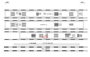 JR／神田駅／南行ホーム／№2駅看板・駅広告、位置図