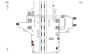 JR／秋葉原駅／総武上り線／№100駅看板・駅広告、位置図