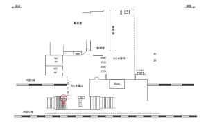 JR／新大久保駅／本屋口／№72駅看板・駅広告、位置図