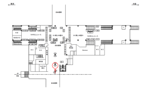 JR／田町駅／橋上本屋口／№176駅看板・駅広告、位置図