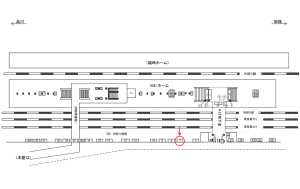 JR／原宿駅／内回り線側／№7駅看板・駅広告、位置図