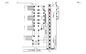 JR／池袋駅／北通路／№21駅看板・駅広告、位置図