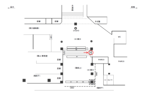 JR／池袋駅／東口／№20駅看板・駅広告、位置図