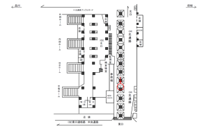 JR／池袋駅／北通路／№8駅看板・駅広告、位置図