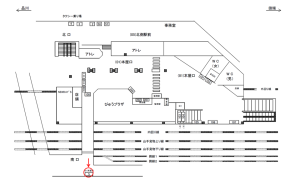 JR／巣鴨駅／本屋口／№5駅看板・駅広告、位置図