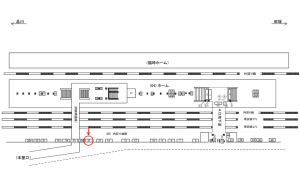 JR／原宿駅／内回り線側／№32駅看板・駅広告、位置図