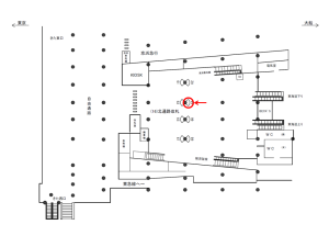 JR／横浜駅／北通路改札／№64駅看板・駅広告、位置図