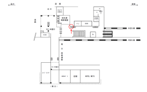 JR／駒込駅／本屋口／№21駅看板・駅広告、位置図