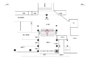 JR／池袋駅／東口／№60駅看板・駅広告、位置図