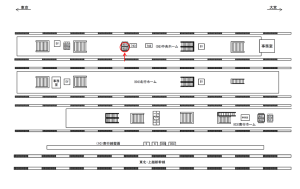 JR／神田駅／中央ホーム／№482駅看板・駅広告、位置図