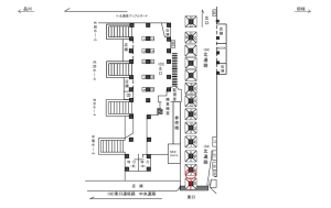 JR／池袋駅／北通路／№3駅看板・駅広告、位置図