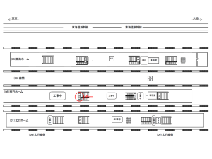 JR／新橋駅／南行ホーム／№15駅看板・駅広告、位置図