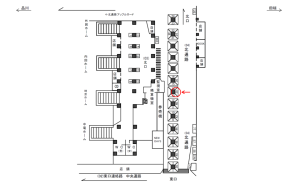 JR／池袋駅／北通路／№38駅看板・駅広告、位置図