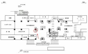 JR／本八幡駅／本屋改札外／№6駅看板・駅広告、位置図