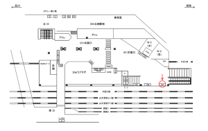 JR／巣鴨駅／本屋口／№107駅看板・駅広告、位置図