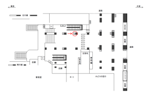 JR／御徒町駅／本屋口／№15駅看板・駅広告、位置図