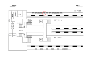 JR／東所沢駅／下り線前／№105駅看板・駅広告、位置図