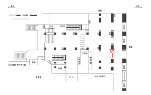 JR／御徒町駅／本屋口／№24駅看板・駅広告、位置図