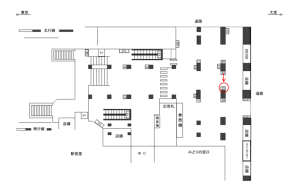 JR／御徒町駅／本屋口／№23駅看板・駅広告、位置図