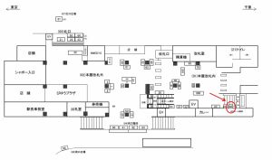 JR／本八幡駅／ホーム階段／№60駅看板・駅広告、位置図