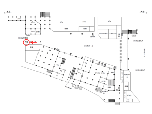 JR／上野駅／広小路口／№37駅看板・駅広告、位置図