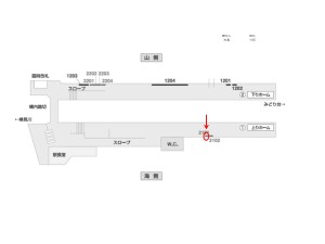 京成　稲毛駅／／№2101駅看板・駅広告、位置図