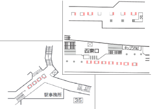 東京メトロ／池袋駅／単駅1monthスポットパッケージ 池袋№1駅デジタルサイネージ・駅広告、位置図