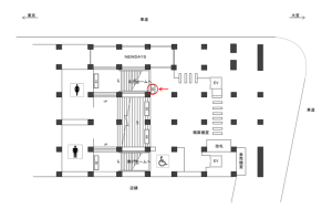 JR／御徒町駅／南口／№65駅看板・駅広告、位置図