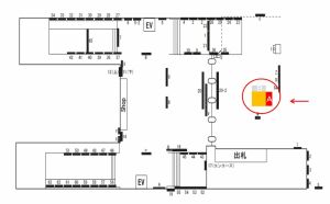 京成　新津田沼駅／新津田沼駅 ＳＫビジョンＡ駅デジタルサイネージ・駅広告、位置図