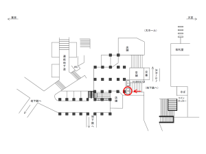 JR／上野駅／連絡地下道／№6駅看板・駅広告、位置図