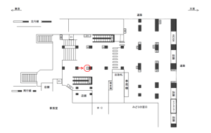 JR／御徒町駅／本屋口／№17駅看板・駅広告、位置図
