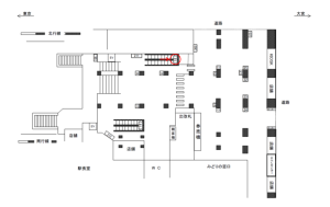JR／御徒町駅／本屋口／№18駅看板・駅広告、位置図