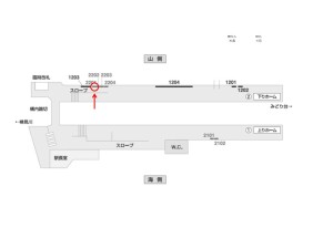 京成　稲毛駅／／№2201駅看板・駅広告、位置図