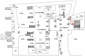 JR／千葉駅／3Ｆ本屋改札外／№13駅看板・駅広告、位置図