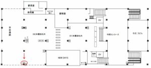 JR／稲毛海岸駅／本屋改札外／№21駅看板・駅広告、位置図