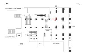 JR／御徒町駅／本屋口／№12駅看板・駅広告、位置図