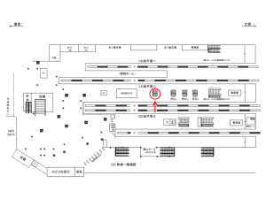 JR／上野駅／地平第二№B01&B02№02駅看板・駅広告、位置図
