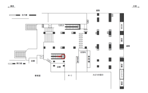 JR／御徒町駅／本屋口／№19駅看板・駅広告、位置図